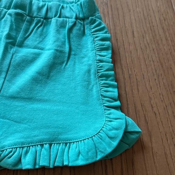 Stitchy Fish Mint to Be Ruffle Short Set, Green Stripe - Picture 9 of 13